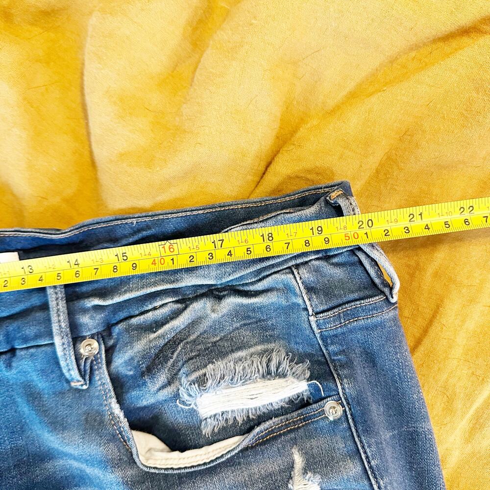 Good American Good Legs Crop High Rise Skinny Jeans Distressed Womens Size 22 - Picture 7 of 9